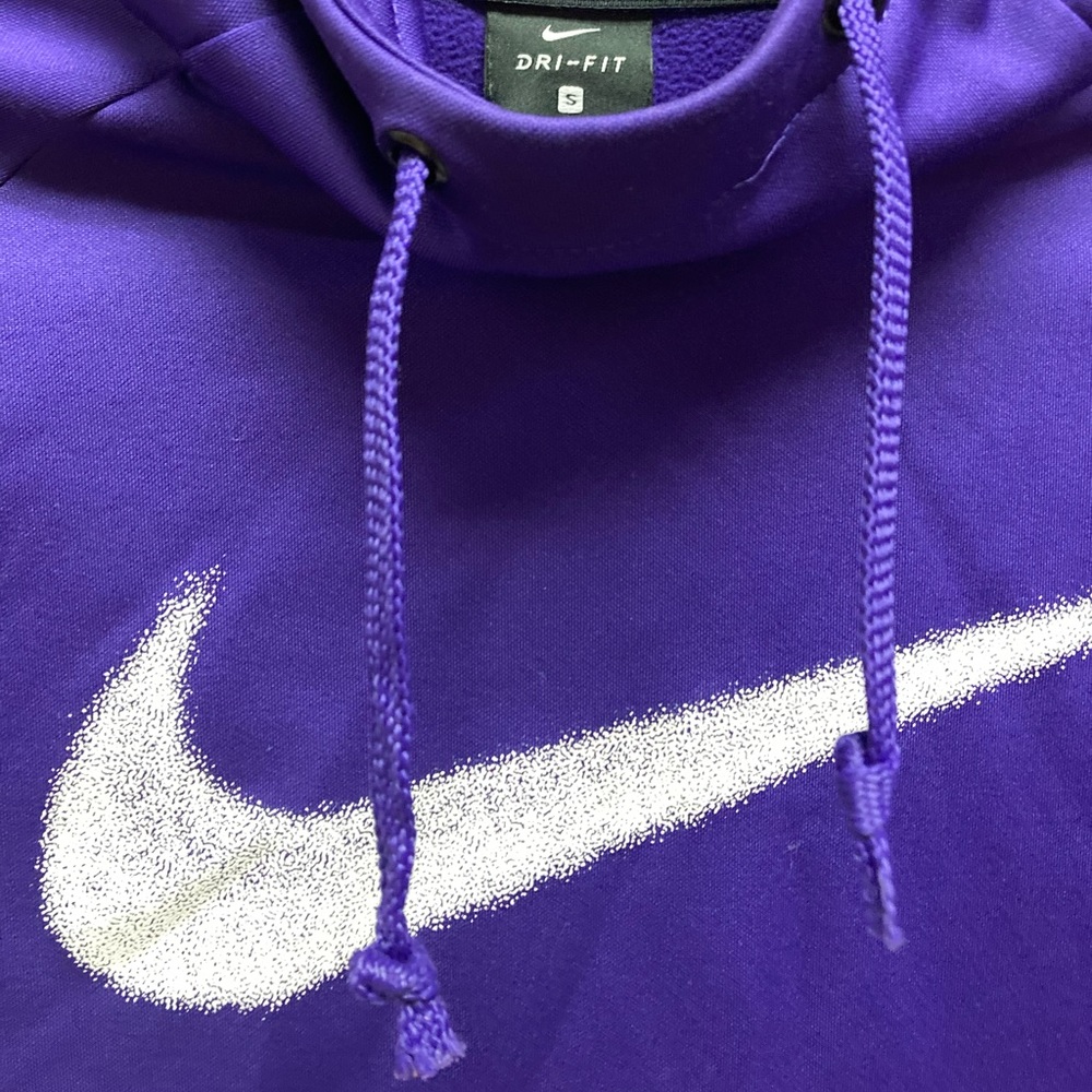 Nike Dri-Fit Swoosh Purple Hoodie Small Mens